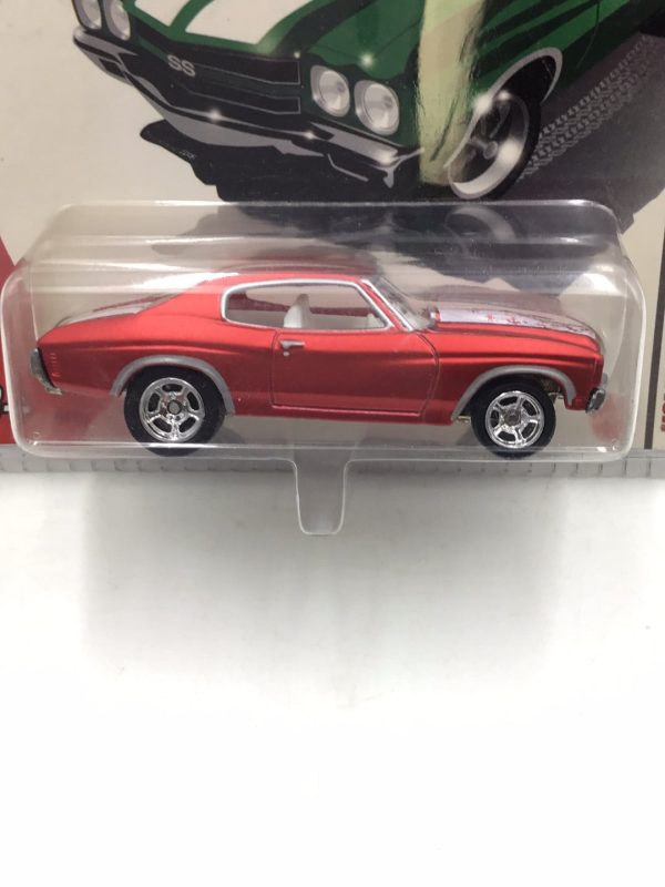 Hot wheels 2005 holiday rods #5 70 Chevelle SS Red real riders NN4 For Sale