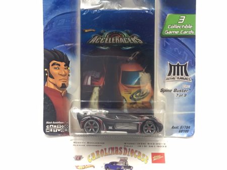 Hot wheels Acceleracers Metal Maniacs Spine Buster 7 of 9 CM6 Wheels Grey variant (Bad card) Cheap