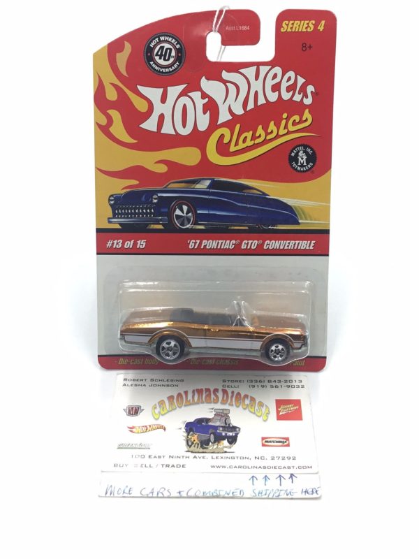 Hot wheels classics series 4 #13 67 PONTIAC GTO convertible 154G Sale