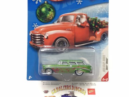 Hot wheels 2008 holiday rods #4 Chevy Nomad real riders NN1 Fashion