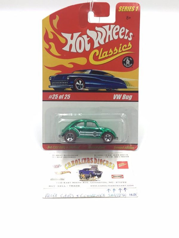 Hot wheels classics series 1 #25 VW Bug green 154G Fashion