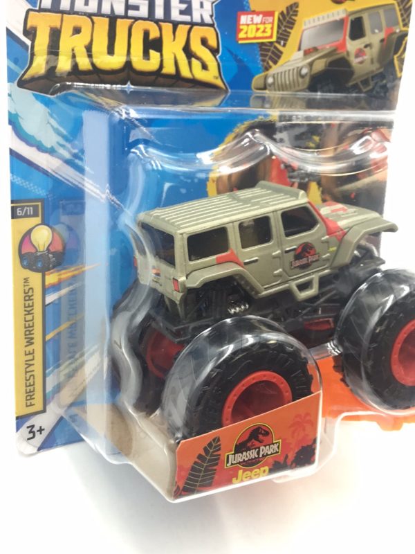 2023 Hot wheels monster Trucks Jurassic Park Jeep Wrangler 6 11 133G Discount