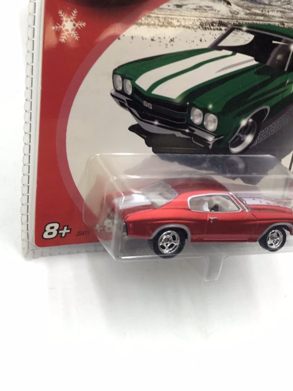 Hot wheels 2005 holiday rods #5 70 Chevelle SS Red real riders NN4 For Sale