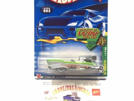 2002 Hot Wheels Treasure Hunt  #3 57 Roadster rubber tires ( Bad Card) CC8 For Sale