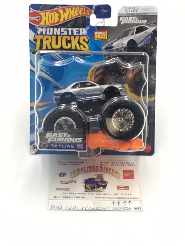 2023 Hot wheels monster Trucks Fast and Furious Nissan Skyline GT R 129C For Sale