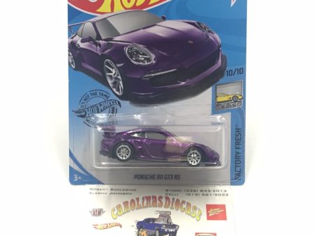 2019 hot wheels super treasure hunt Porsche 911 GT3 RS US Card W  Protector VHTF Fashion