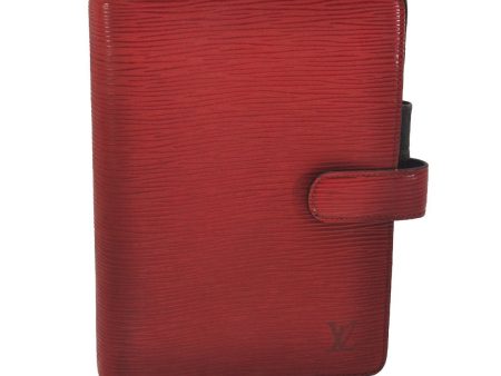 Authentic Louis Vuitton Epi Agenda MM Notebook Cover Red R20047 LV 6766J on Sale