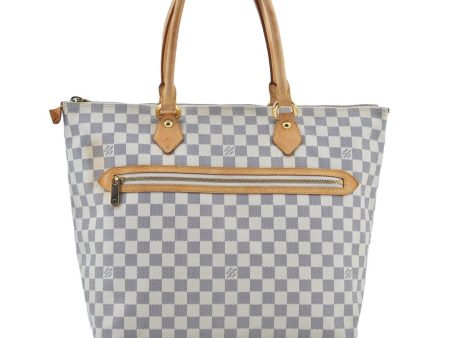 Authentic Louis Vuitton Damier Azur Saleya GM Shoulder Tote Bag N51184 LV K9062 Hot on Sale