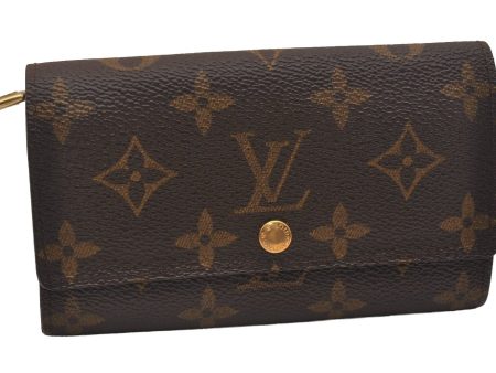 Authentic Louis Vuitton Monogram Porte Monnaie Zip Bifold Wallet M61735 LV 6728J on Sale