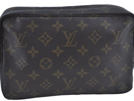 Auth Louis Vuitton Monogram Trousse Toilette 23 Clutch Bag M47524 Junk K8833 Online now