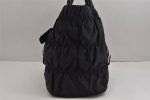 Authentic PRADA Tessuto Gaufre Nylon Leather Shoulder Hand Tote Bag Black 3768J For Discount