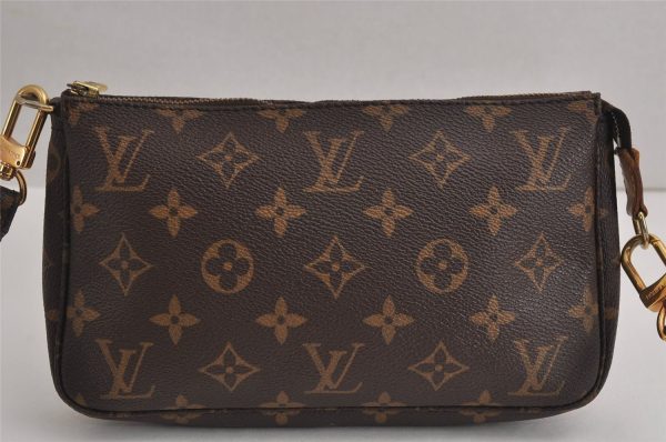 Authentic Louis Vuitton Monogram Pochette Accessoires Shoulder Cross Pouch 6733J Fashion