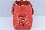 Authentic CELINE Boogie Bag Vintage Hand Bag Purse Leather Red K9091 For Sale