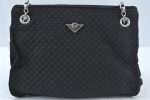 Authentic BOTTEGA VENETA Intrecciomirage Shoulder Bag Nylon Leather Black 6698J Hot on Sale