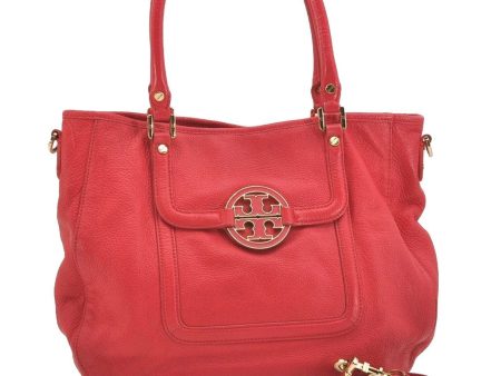 Authentic TORY BURCH Amanda Leather 2Way Shoulder Tote Bag Pink 6472J Online Sale