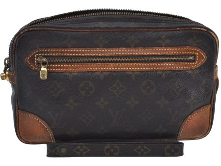 Auth Louis Vuitton Monogram Marly Dragonne GM M51825 Clutch Hand Bag Junk 6476G Supply