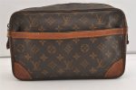 Authentic Louis Vuitton Monogram Compiegne 28 Clutch Hand Bag M51845 LV 6399J Fashion