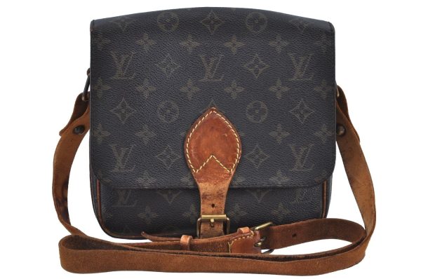 Auth Louis Vuitton Monogram Cartouchiere MM M51253 Shoulder Cross Bag Junk K9065 Online