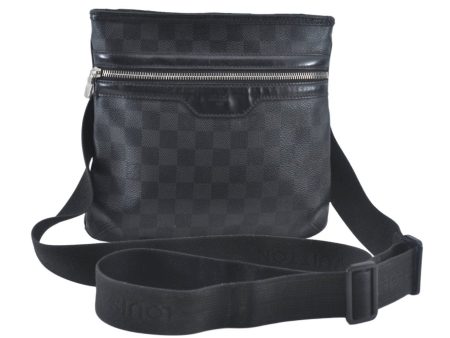 Authentic Louis Vuitton Damier Graphite Tomas Shoulder Cross Bag N58028 LV 6348J Online now