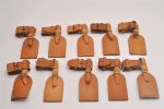 Authentic Louis Vuitton Name tag Handle Holder Beige 10Set LV 3385J Discount