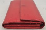 Auth Louis Vuitton Epi Pochette Porte Monnaie Credit Wallet Red M63577 LV 7612J Fashion