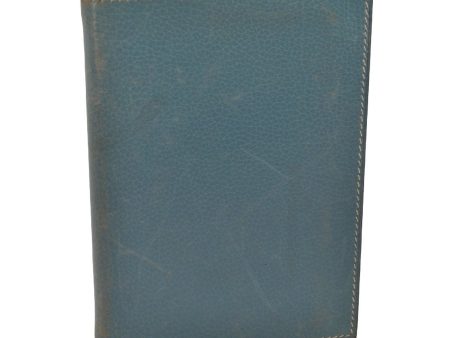 Authentic HERMES Agenda GM Notebook Cover Day Planner Leather Light Blue 6745J Online now