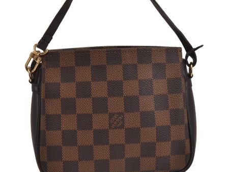 Authentic Louis Vuitton Damier Trousse Makeup Hand Bag Pouch N51982 Junk 3745J on Sale