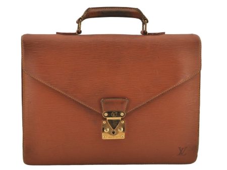 Auth Louis Vuitton Epi Serviette Conseiller Briefcase Brown M54428 Junk 6391J Hot on Sale