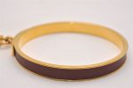 Authentic HERMES Kelly Cadena Bangle Bracelet Gold Bordeaux 7426J For Discount