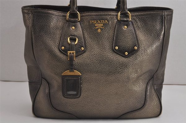 Authentic PRADA Vintage Leather Nappa 2Way Shoulder Tote Bag Brown 6770J Fashion