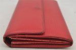 Auth Louis Vuitton Epi Pochette Porte Monnaie Credit Wallet Red M63577 LV 7612J Fashion