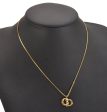 Authentic Christian Dior Gold Tone Chain Pendant Necklace CD 6717J Hot on Sale