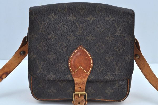 Auth Louis Vuitton Monogram Cartouchiere MM M51253 Shoulder Cross Bag Junk K9065 Online