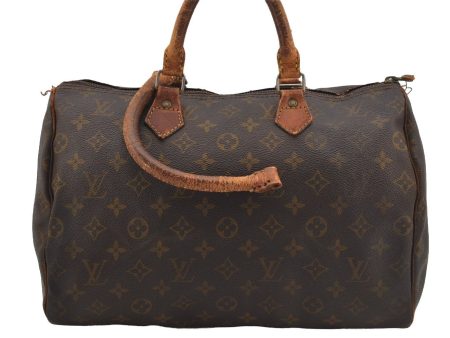 Authentic Louis Vuitton Monogram Speedy 35 Hand Boston Bag Old Model Junk 3500J Hot on Sale