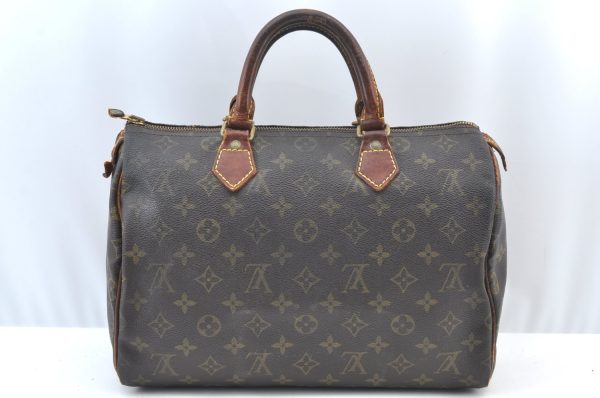 Authentic Louis Vuitton Monogram Speedy 30 Hand Boston Bag Old Model LV K8708 Fashion