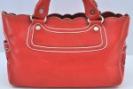 Authentic CELINE Boogie Bag Vintage Hand Bag Purse Leather Red K9091 For Sale