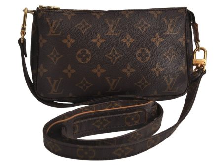 Authentic Louis Vuitton Monogram Pochette Accessoires Shoulder Cross Pouch 6733J Fashion