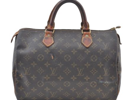 Authentic Louis Vuitton Monogram Speedy 30 Hand Boston Bag Old Model LV K8708 Fashion