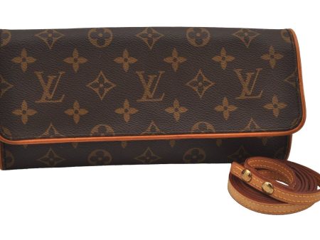 Authentic Louis Vuitton Monogram Pochette Twin GM Shoulder Bag M51852 LV 6782J Cheap