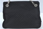 Authentic BOTTEGA VENETA Intrecciomirage Shoulder Bag Nylon Leather Black 6698J Hot on Sale