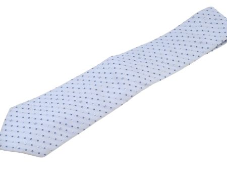 Authentic Louis Vuitton Necktie Tie Monogram Dots Pattern Silk Light Blue K8490 Cheap