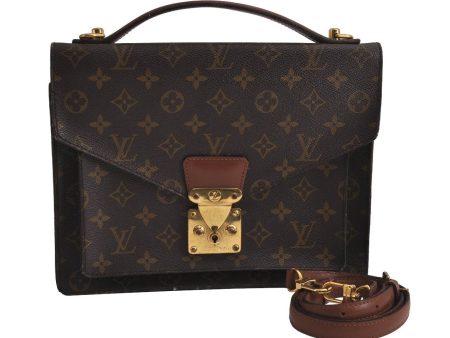 Authentic Louis Vuitton Monogram Monceau 2Way Shoulder Hand Bag M51185 LV  6763J For Sale