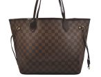 Authentic Louis Vuitton Damier Neverfull MM Shoulder Tote Bag N51105 LV 6781J Sale