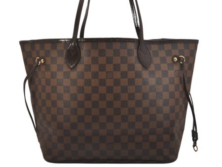 Authentic Louis Vuitton Damier Neverfull MM Shoulder Tote Bag N51105 LV 6781J Sale