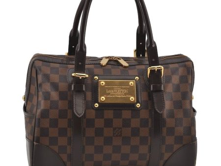 Authentic Louis Vuitton Damier Berkeley Hand Boston Bag Purse N52000 LV 6490J Online Hot Sale