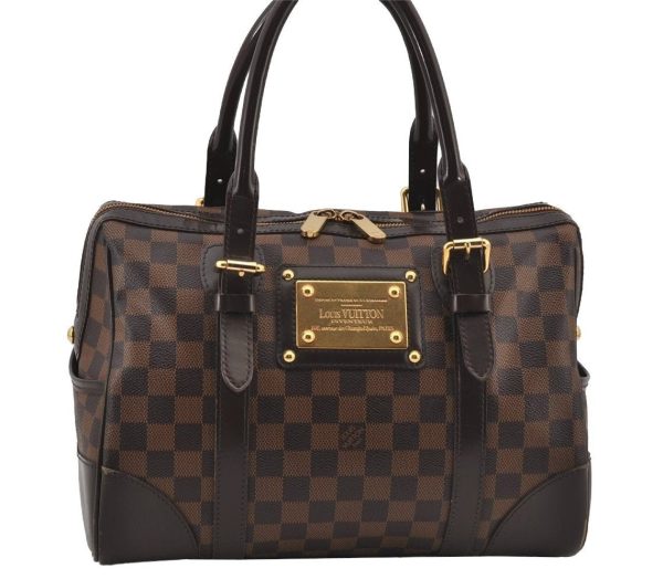 Authentic Louis Vuitton Damier Berkeley Hand Boston Bag Purse N52000 LV 6490J Online Hot Sale