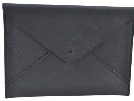 Authentic Louis Vuitton Epi Letter Case Clutch Bag Purse Black LV K8184 Online