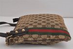 Auth GUCCI Web Sherry Line Shoulder Bag GG Canvas Leather 144388 Brown 4680J Discount