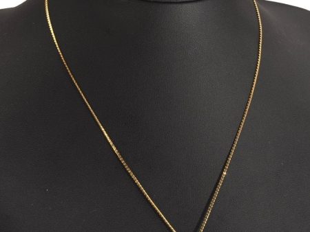 Authentic Christian Dior Gold Tone Chain Pendant Necklace CD 2842J Cheap