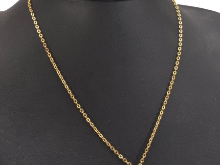 Authentic Christian Dior Gold Tone Chain Pendant Necklace CD 6828J For Sale